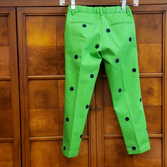 Crewcuts Green/Blue Dots Long Pants Size 8 - Picture 3 of 8
